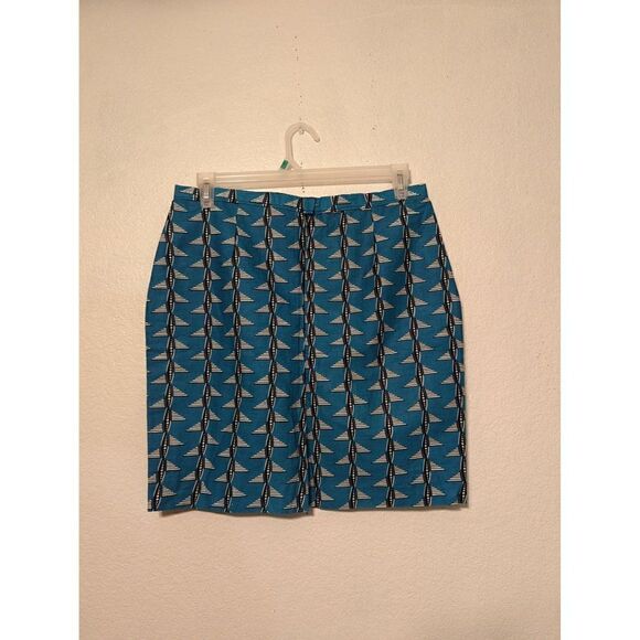 FRANCIS + BENEDICT Vibrant Teal Geometric African Print Cotton Fair Trade Mini M - Picture 6 of 12